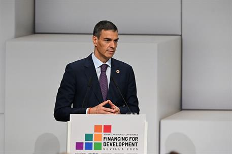 2/07/2025. Pedro S&#225;nchez interviene en la presentaci&#243;n de la iniciativa de acci&#243;n para la salud global. El presidente del Gobierno, Pedro S&#225;...