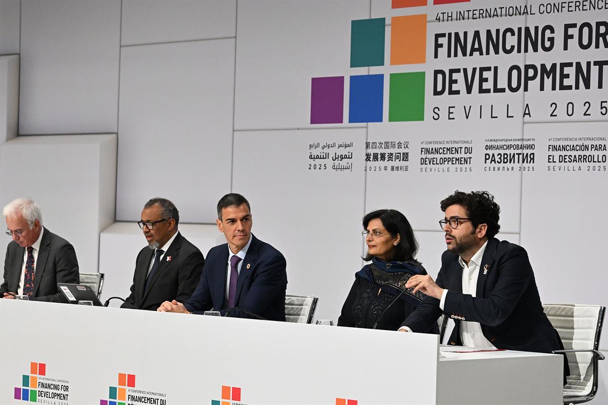 2/07/2025. Pedro Sánchez interviene en la presentación de la iniciativa de acción para la salud global. El presidente del Gobierno, Pedro Sá...