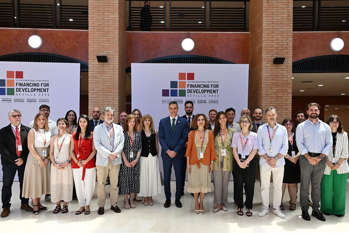 3/07/2025. Clausura la IV Conferencia Internacional sobre la Financiación para el Desarrollo. El presidente del Gobierno, Pedro Sánchez, jun...