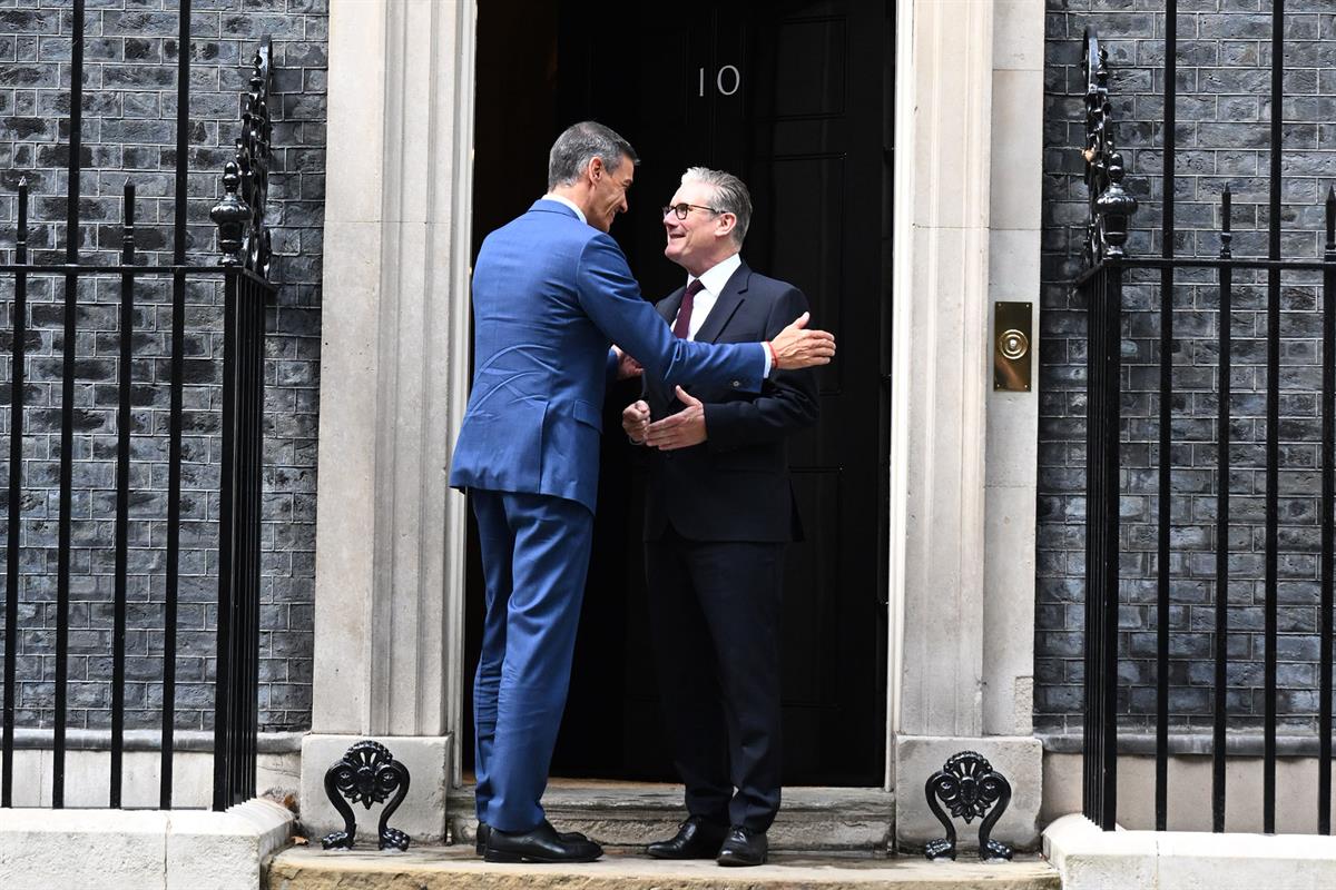 3/09/2025. Pedro Sánchez viaja al Reino Unido. El presidente del Gobierno, Pedro Sánchez, y el primer ministro del Reino Unido, Keir Starmer...