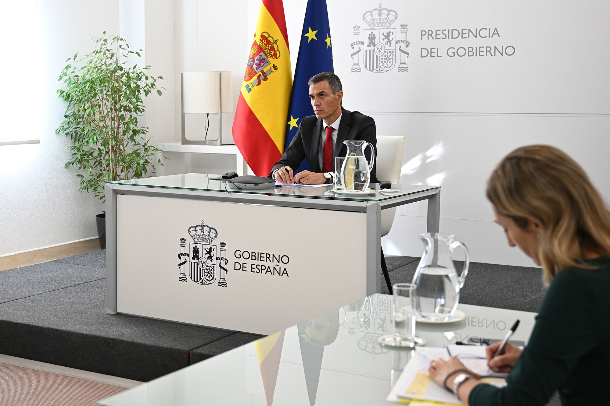 4/09/2025. Pedro Sánchez participa en la reunión de la Coalición de Voluntarios por Ucrania. El presidente del Gobierno, Pedro Sánchez, dura...