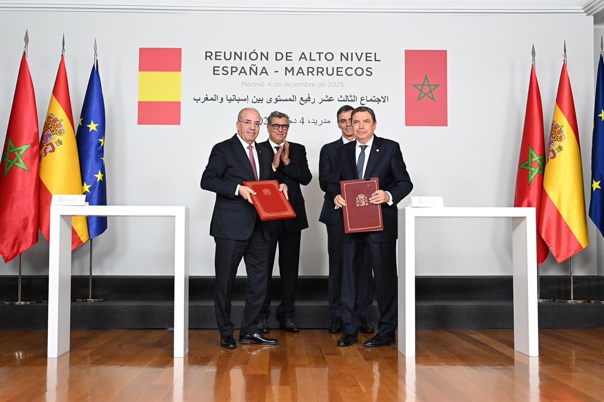 4/12/2025. XIII High-Level Meeting between Spain and Morocco. The Minister for Agriculture, Fisheries and Food, Luis Planas, and the Ministe...