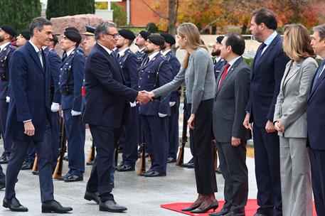 4/12/2025. XIII Reunión de Alto Nivel España-Marruecos. El presidente del Gobierno, Pedro Sánchez, y el primer ministro de Marruecos, Aziz A...