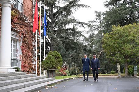 4/12/2025. XIII Reunión de Alto Nivel España-Marruecos. El presidente del Gobierno, Pedro Sánchez, y el jefe del Gobierno del Reino de Marru...
