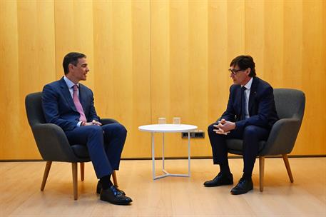 5/05/2025. El presidente del Gobierno se re&#250;ne con el president de la Generalitat. El presidente del Gobierno, Pedro S&#225;nchez, y el president...