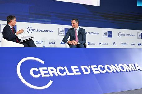 5/05/2025. Pedro Sánchez inaugura la 40ª Reunión Anual del Cercle d'Economia. El presidente del Gobierno, Pedro Sánchez, interviene en la 40...