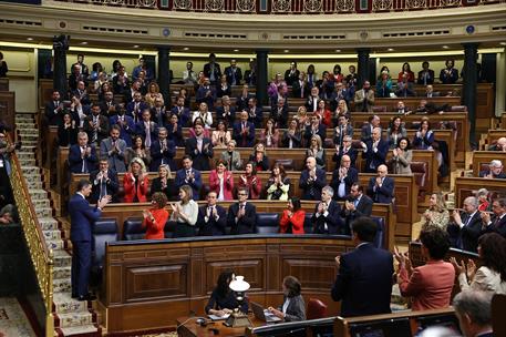 7/05/2025. Pedro S&#225;nchez comparece en el Congreso de los Diputados. El presidente del Gobierno, Pedro S&#225;nchez, durante su comparecencia a pe...