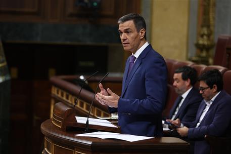 7/05/2025. Pedro S&#225;nchez comparece en el Congreso de los Diputados. El presidente del Gobierno, Pedro S&#225;nchez, durante su comparecencia a pe...