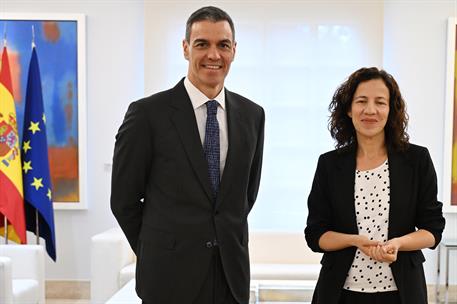 8/05/2025. El presidente del Gobierno recibe a la vicepresidenta europea de Derechos Sociales y Capacidades, Empleo de Calidad y Preparación...