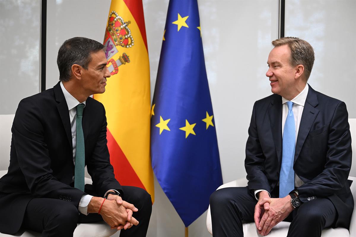 8/09/2025. Pedro Sánchez clausura el acto 'España, vanguardia de la industria verde'. El jefe del Ejecutivo, Pedro Sánchez, durante la clausura.