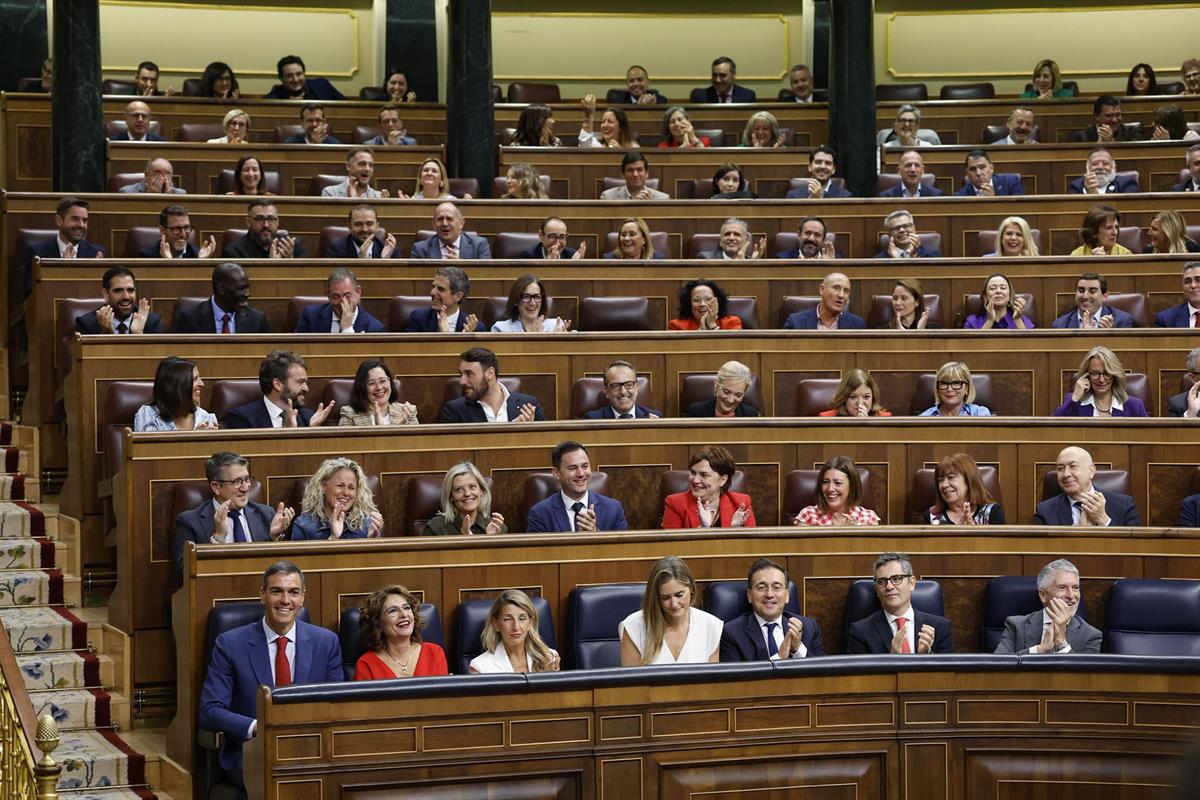 8/10/2025. Pedro Sánchez asiste a la sesión de control al Gobierno. El presidente del Gobierno, Pedro Sánchez, atiende a las preguntas de lo...