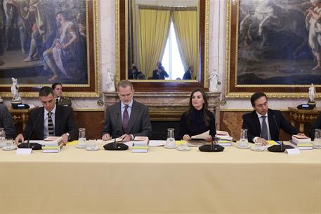 9/12/2025. Sánchez interviene en la reunión del Patronato del Instituto Cervantes. El presidente del Gobierno, Pedro Sánchez, junto a los re...