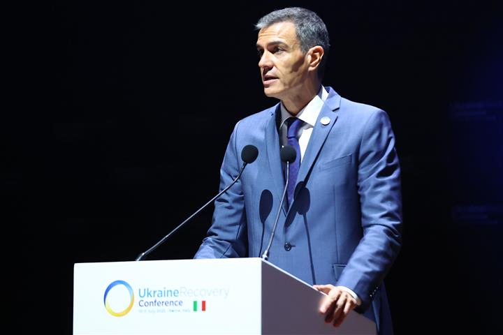 El presidente del Gobierno durante su intervención en la Conferencia