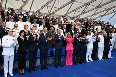 11/09/2025. Pedro Sánchez asiste a la botadura de la fragata F111 Bonifaz. El presidente del Gobierno, Pedro Sánchez, y el resto de autorida...