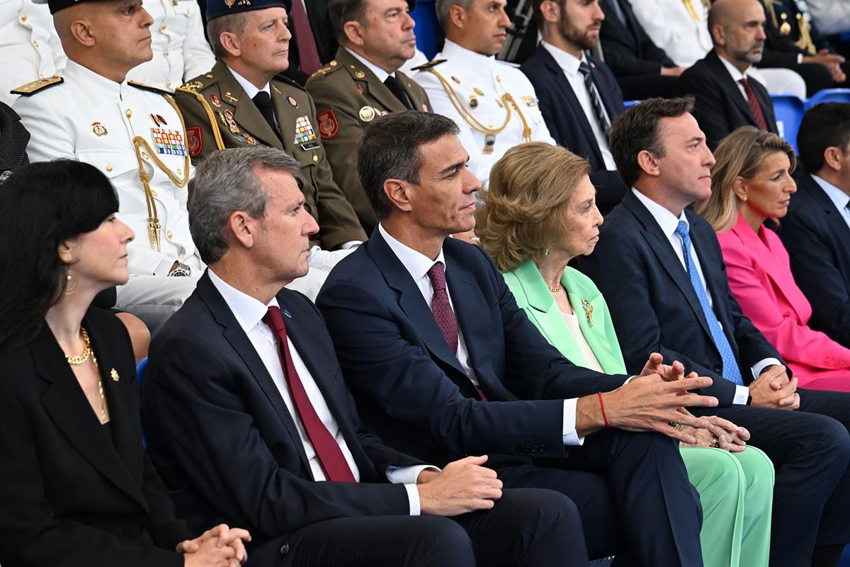 11/09/2025. Pedro Sánchez asiste a la botadura de la fragata F111 Bonifaz. El presidente del Gobierno, Pedro Sánchez, junto a Su Majestad la...