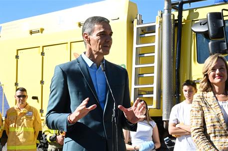 11/09/2025. Pedro Sánchez presenta el Plan de Formación ante Emergencias para centros escolares. El presidente del Gobierno, Pedro Sánchez, ...