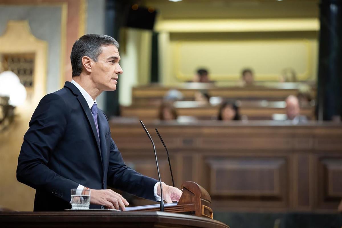 12/11/2025. Comparecencia de Pedro Sánchez en el Congreso de los Diputados. El presidente del Gobierno, Pedro Sánchez, comparece en el Congreso.