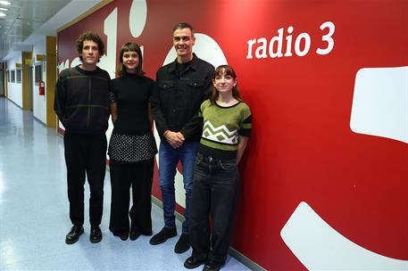 13/11/2025. Pedro Sánchez visits Radio 3