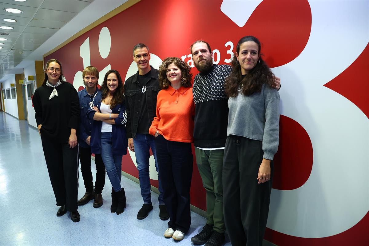 13/11/2025. Pedro Sánchez visits Radio 3
