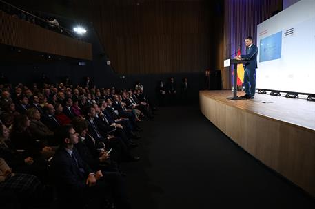 14/01/2025. Pedro Sánchez participa en la IX Conferencia de Embajadores y Embajadoras. El presidente del Gobierno, Pedro Sánchez, en la aper...