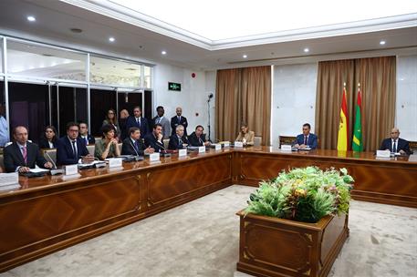 16/07/2025. Pedro S&#225;nchez viaja a Mauritanita. El presidente del Gobierno, Pedro S&#225;nchez, y el presidente de la Rep&#250;blica Isl&#225;mica de Maurit...