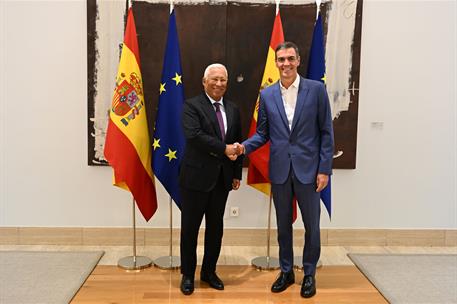 16/09/2025. Pedro Sánchez se reúne con el presidente del Consejo Europeo, António Costa. El presidente del Gobierno, Pedro Sánchez, junto al...