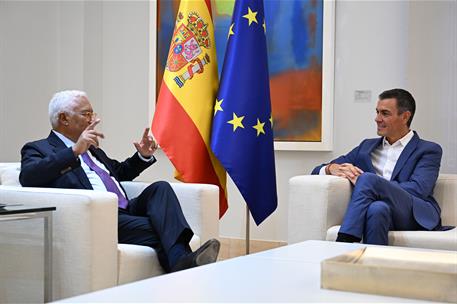 16/09/2025. Pedro Sánchez meets with the President of the European Council, António Costa. Meeting between the President of the Government o...