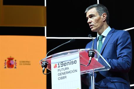16/10/2025. Pedro Sánchez clausura el Encuentro Internacional de Seguridad de la Información. El presidente del Gobierno, Pedro Sánchez, dur...