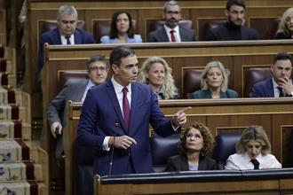 19/03/2025. Pedro Sánchez attends the Government control session. The President of the Government of Spain, Pedro Sánchez, speaks during the...