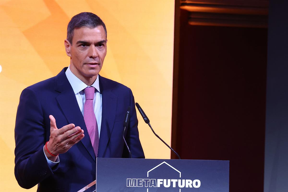 19/11/2025. Pedro Sánchez participa en la IV edición del foro 'Metafuturo'. El líder del Ejecutivo, Pedro Sánchez, durante su intervención en el acto.