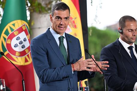 20/10/2025. XII Cumbre de los países del sur de la Unión Europea. El presidente del Gobierno, Pedro Sánchez, durante su intervención en la c...