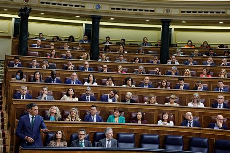 21/05/2025. Pedro S&#225;nchez asiste a la sesi&#243;n de control al Gobierno. El presidente del Gobierno, Pedro S&#225;nchez, contesta a las preguntas de ...