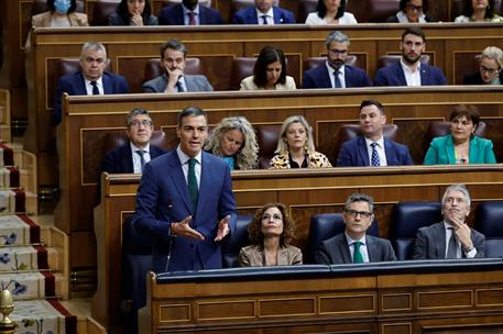 21/05/2025. edro S&#225;nchez asiste a la sesi&#243;n de control al Gobierno. El presidente del Gobierno, Pedro S&#225;nchez, interviene en la sesi&#243;n de co...