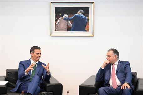 22/07/2025. Pedro Sánchez viaja a Uruguay. El presidente del Gobierno, Pedro Sánchez, y el presidente de la República Oriental del Uruguay, ...
