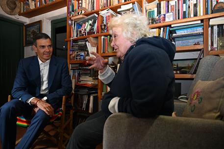 22/07/2025. Pedro S&#225;nchez viaja a Uruguay. El presidente del Gobierno mantiene un encuentro con Luc&#237;a Topolansky, la viuda del presidente Mujica