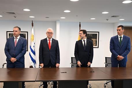 22/07/2025. Pedro S&#225;nchez viaja a Uruguay. Firma de acuerdos entre Espa&#241;a y la Rep&#250;blica de Uruguay.