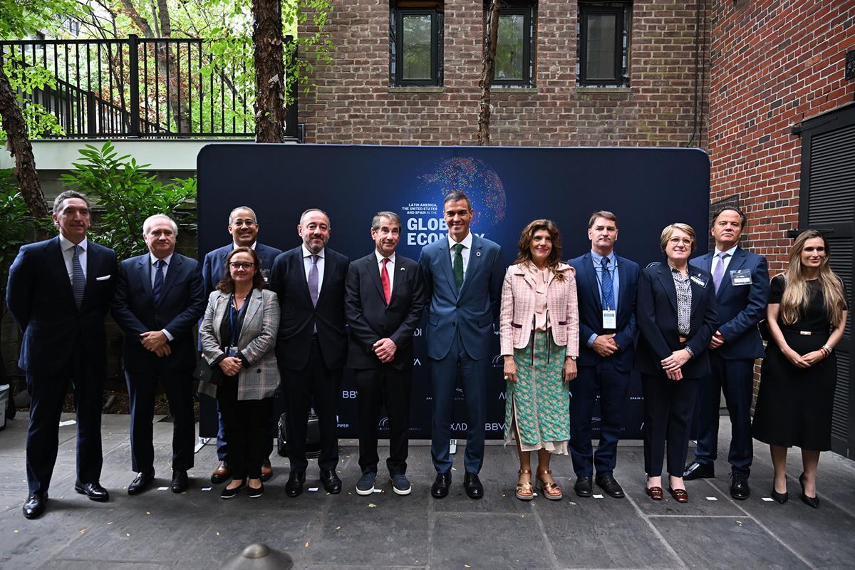 24/09/2025. Pedro Sánchez participa en el evento 'Latin America, Spain and the United States in the Global Economy', en la sede del Instituto Cerva...
