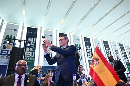 24/11/2025. Pedro Sánchez asiste a la Cumbre Unión Africana - Unión Europea. El presidente del Gobierno, Pedro Sánchez, durante la Cumbre Un...