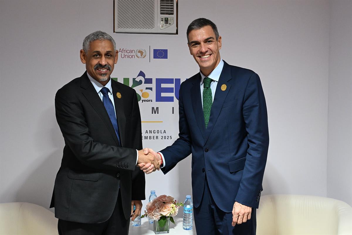 24/11/2025. Pedro Sánchez asiste a la Cumbre Unión Africana - Unión Europea. El presidente del Gobierno, Pedro Sánchez, y el presidente del ...