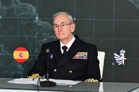 24/12/2025. Pedro Sánchez holds a video conference with Spanish troops abroad. The Chief of the Defence Staff, Teodoro Esteban, during the v...