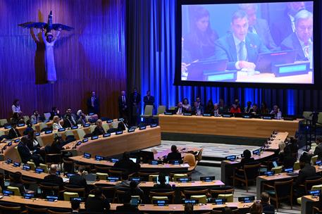 25/09/2025. Pedro Sánchez interviene en el evento especial "Diálogo Global IA". Pedro Sánchez interviene en el evento especial "Diálogo Global IA"