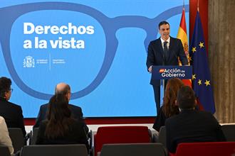 26/05/2025. General Council of Colleges of Opticians-Optometrists. The President of the Government of Spain, Pedro Sánchez, during his speec...