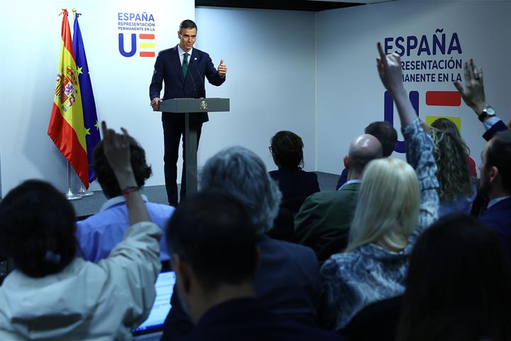 El presidente del Gobierno en la rueda de prensa posterior al Consejo Europeo