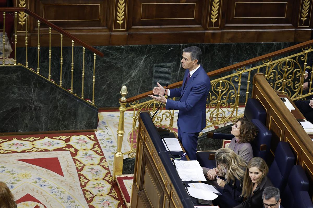 26/11/2025. Pedro Sánchez asiste a la sesión de control al Gobierno. El presidente del Gobierno, Pedro Sánchez, responde a las preguntas de ...