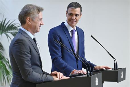 29/05/2025. Pedro S&#225;nchez recibe al primer ministro de Eslovenia. El presidente del Gobierno, Pedro S&#225;nchez, y el primer ministro de Esloven...