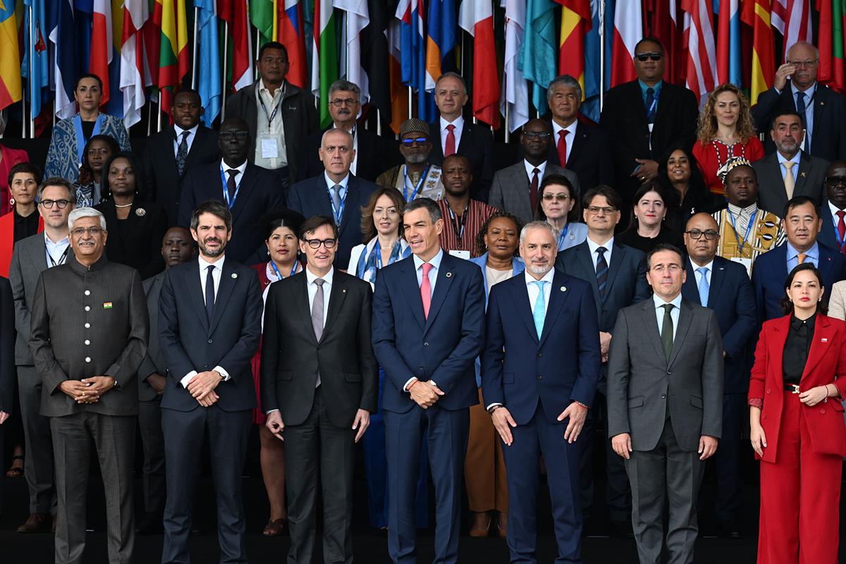 29/09/2025. Pedro Sánchez inaugura la Conferencia Mundial de la Unesco Mondiacult 2025. El presidente del Gobierno, Pedro Sánchez, en la fot...