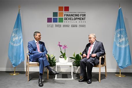 30/06/2025. Primera jornada de la 4&#170; Conferencia de Financiaci&#243;n al Desarrollo de Naciones Unidas. El presidente del Gobierno, Pedro S&#225;nchez...