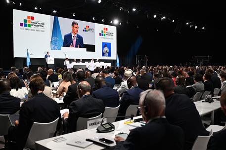 30/06/2025. Primera jornada de la 4ª Conferencia de Financiación al Desarrollo de Naciones Unidas. El presidente del Gobierno, Pedro Sanchez...