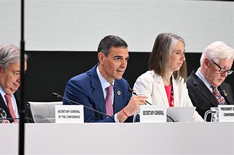 30/06/2025. Primera jornada de la 4ª Conferencia de Financiación al Desarrollo de Naciones Unidas. El presidente del Gobierno, Pedro Sánchez...