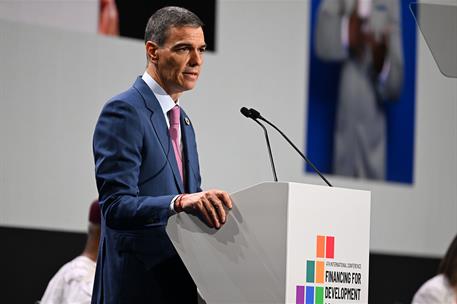 30/06/2025. Primera jornada de la 4&#170; Conferencia de Financiaci&#243;n al Desarrollo de Naciones Unidas. El presidente del Gobierno, Pedro S&#225;nchez...